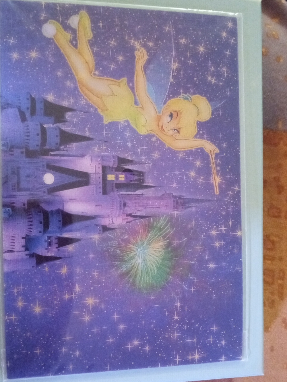 DISNEY WORLD AND TINKERBELL POSTCARD
